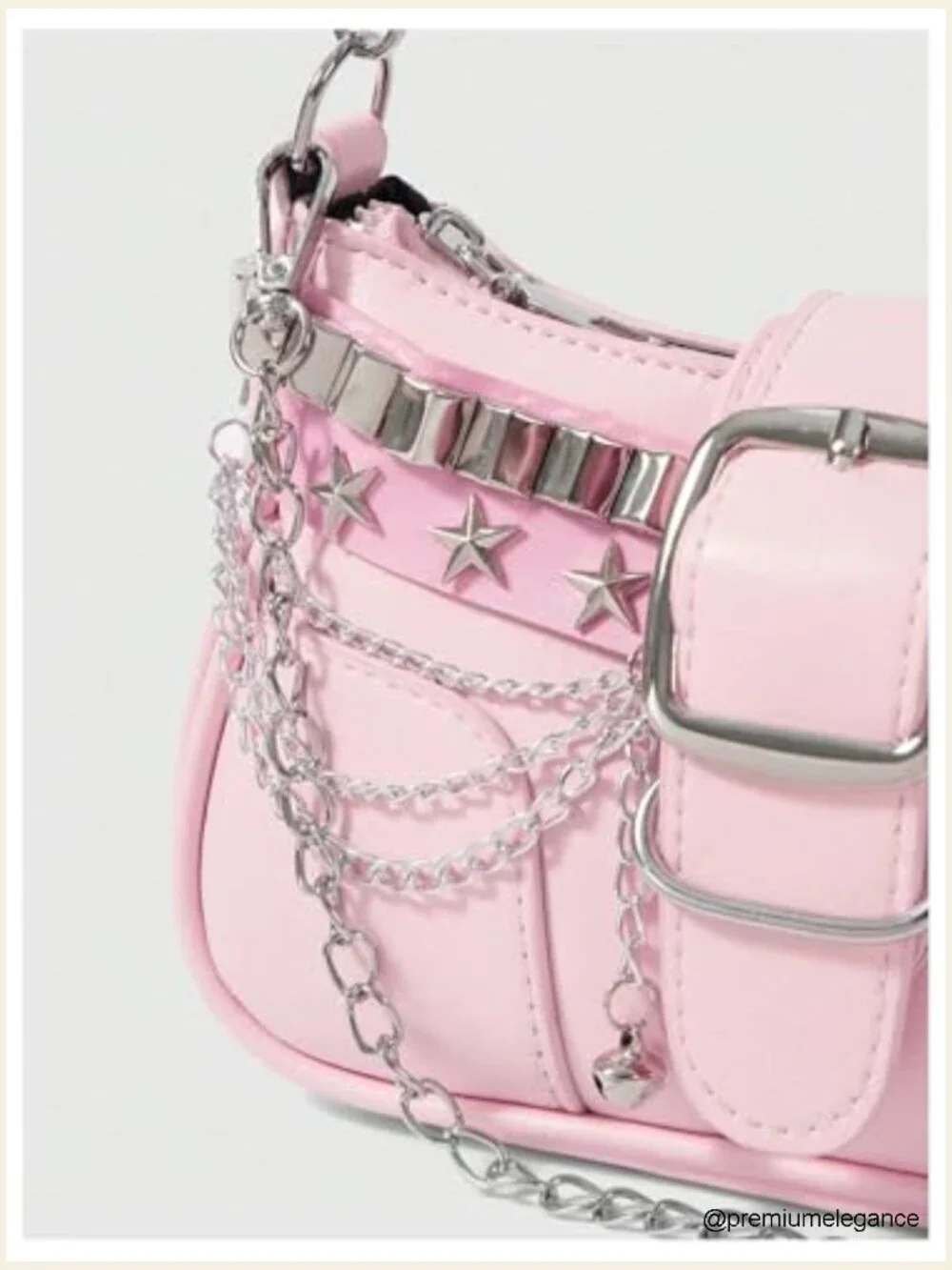 Y2K Star Embroidery Mini Chain Hobo Handbag Purse Crossbody Shoulder Bag
